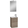 Комплект мебели VITRA MIA 40 см с дверцами (тумба, раковина, зеркало c подсветкой), кордоба 75064